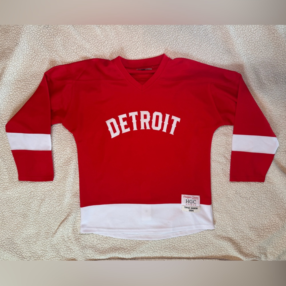 Red Men’s Detroit Tupac Jersey